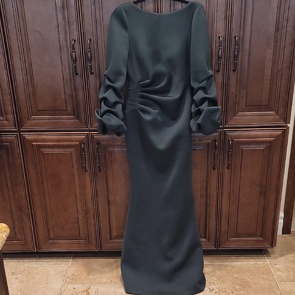 Jovani Elegant Dark Green Evening Gown Size 6